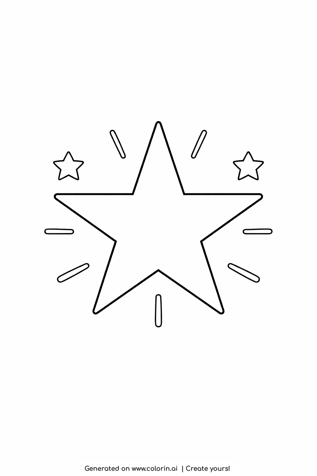 bible coloring pages for toddlers, one big shining star of Bethlehem with two small stars and sparkles