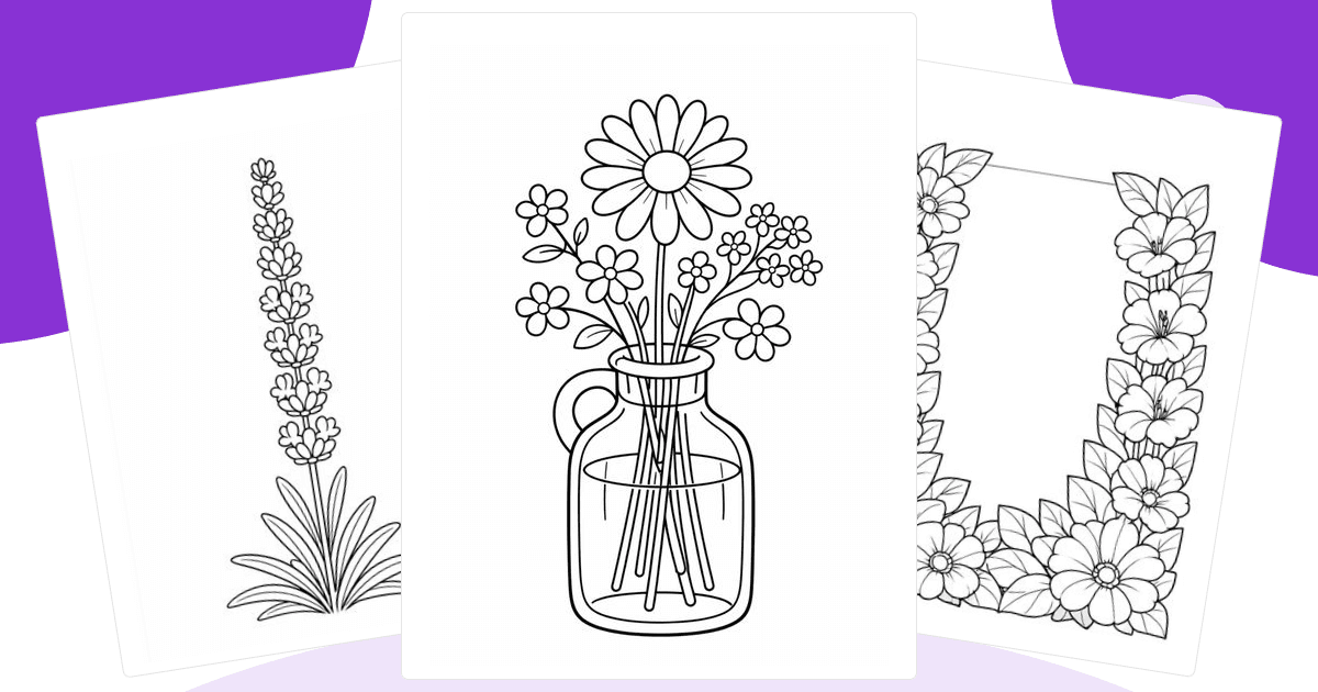 Flowers Coloring Pages — free printable collection from Colorin AI
