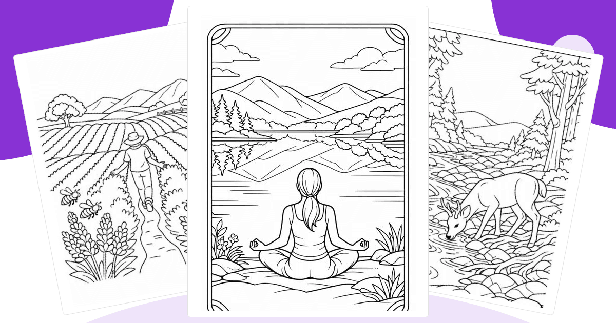Nature Coloring Pages — free printable collection from Colorin AI