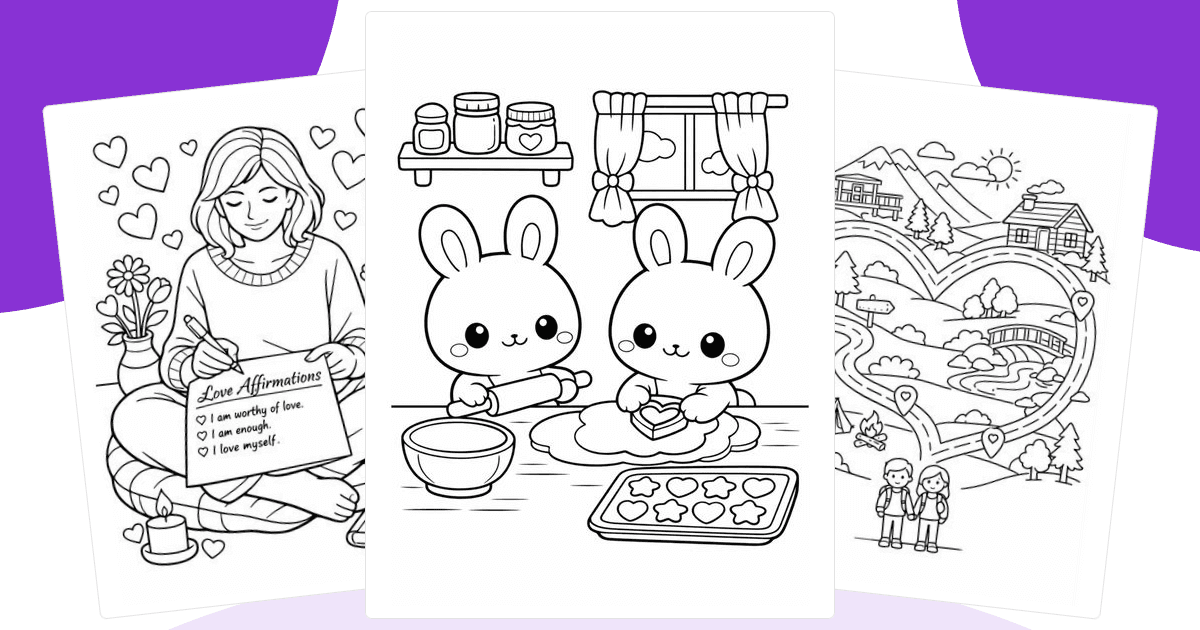Valentines Coloring Pages — free printable collection from Colorin AI
