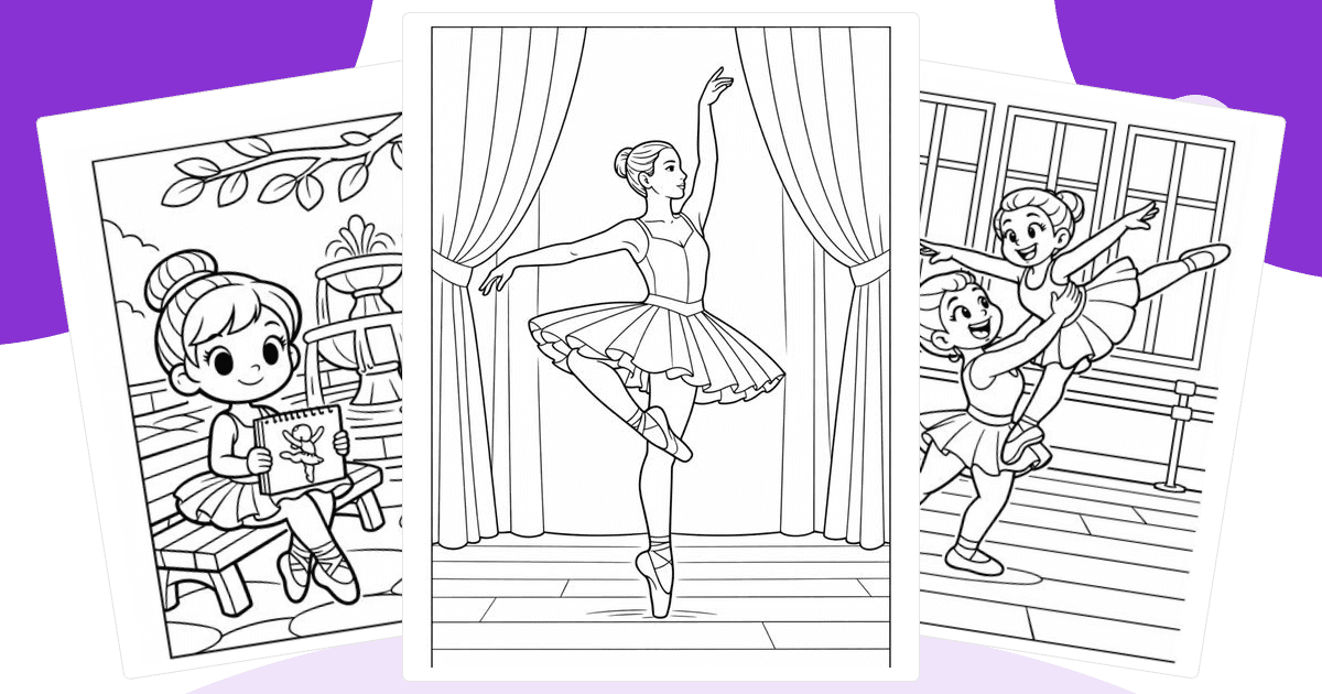 Ballerina Coloring Pages — free printable collection from Colorin AI
