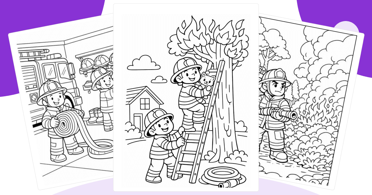 Firefighters Coloring Pages — free printable collection from Colorin AI