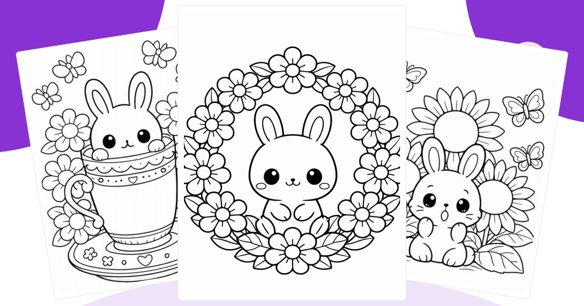 Bunny Coloring Pages — free printable collection from Colorin AI