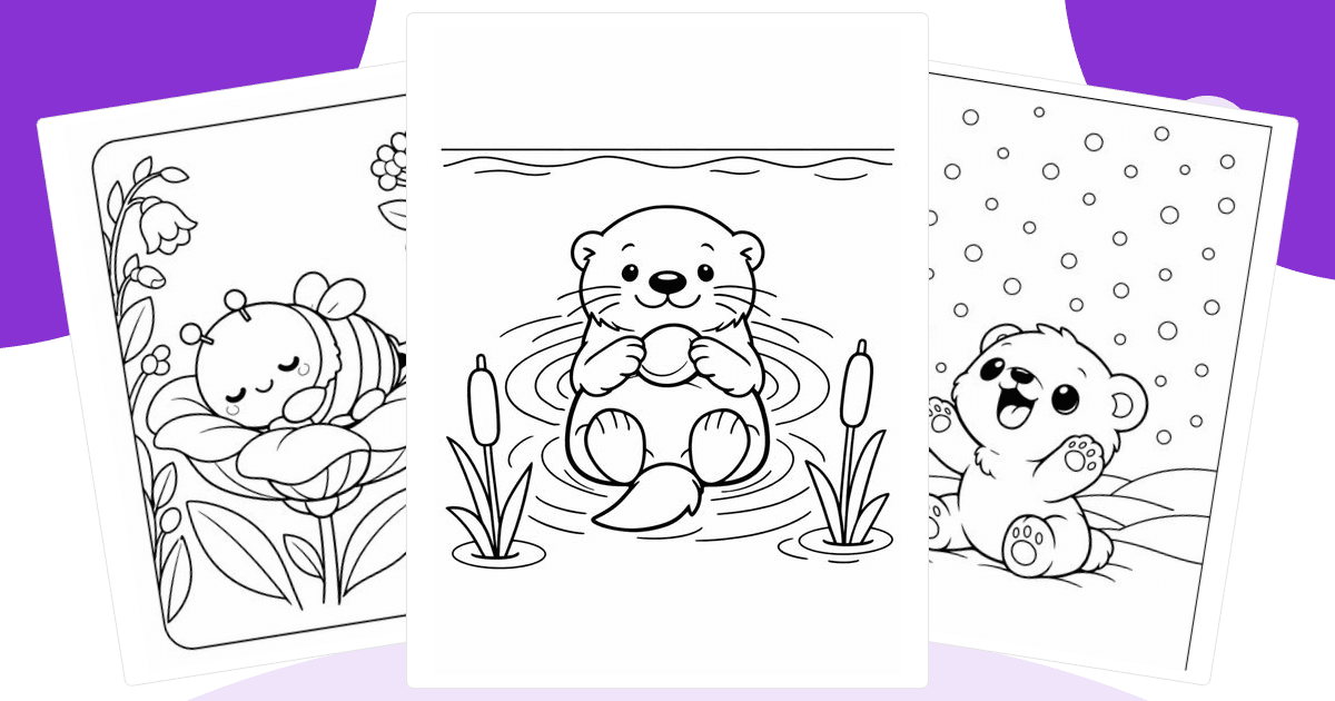 Cute Animal Coloring Pages — free printable collection from Colorin AI
