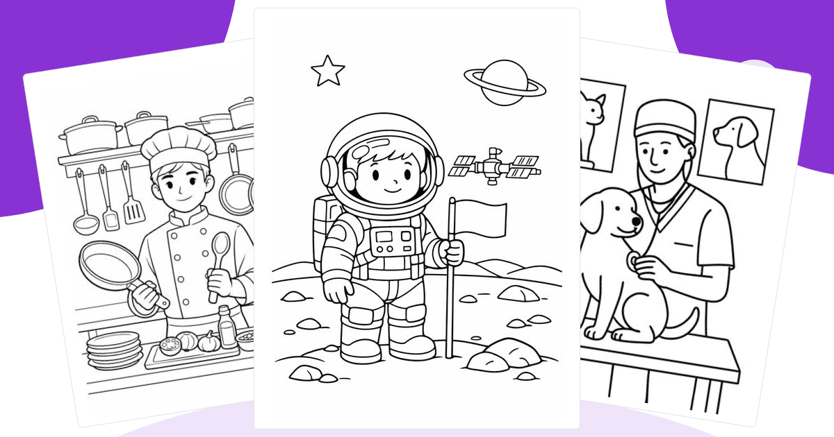 Jobs Coloring Pages — free printable collection from Colorin AI