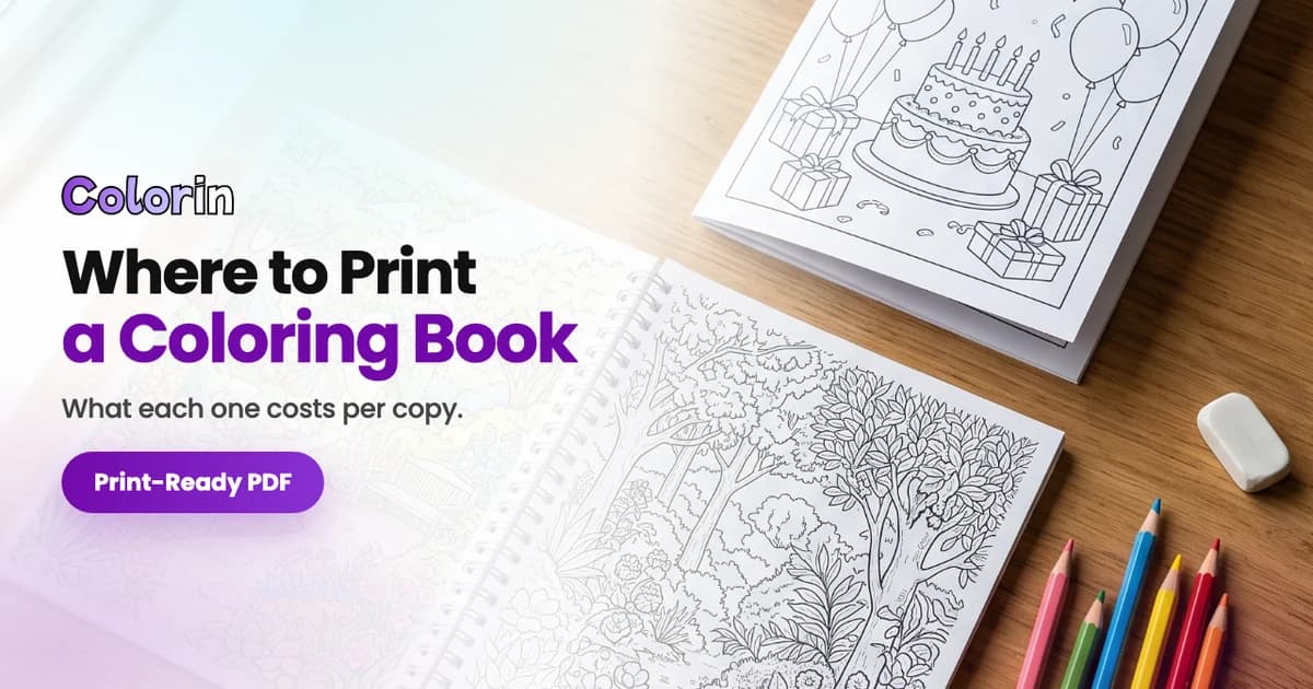 Where to print a coloring book, a Colorin AI guide
