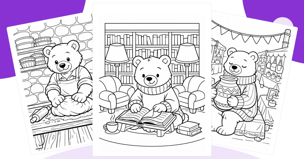 Bear Coloring Pages — free printable collection from Colorin AI