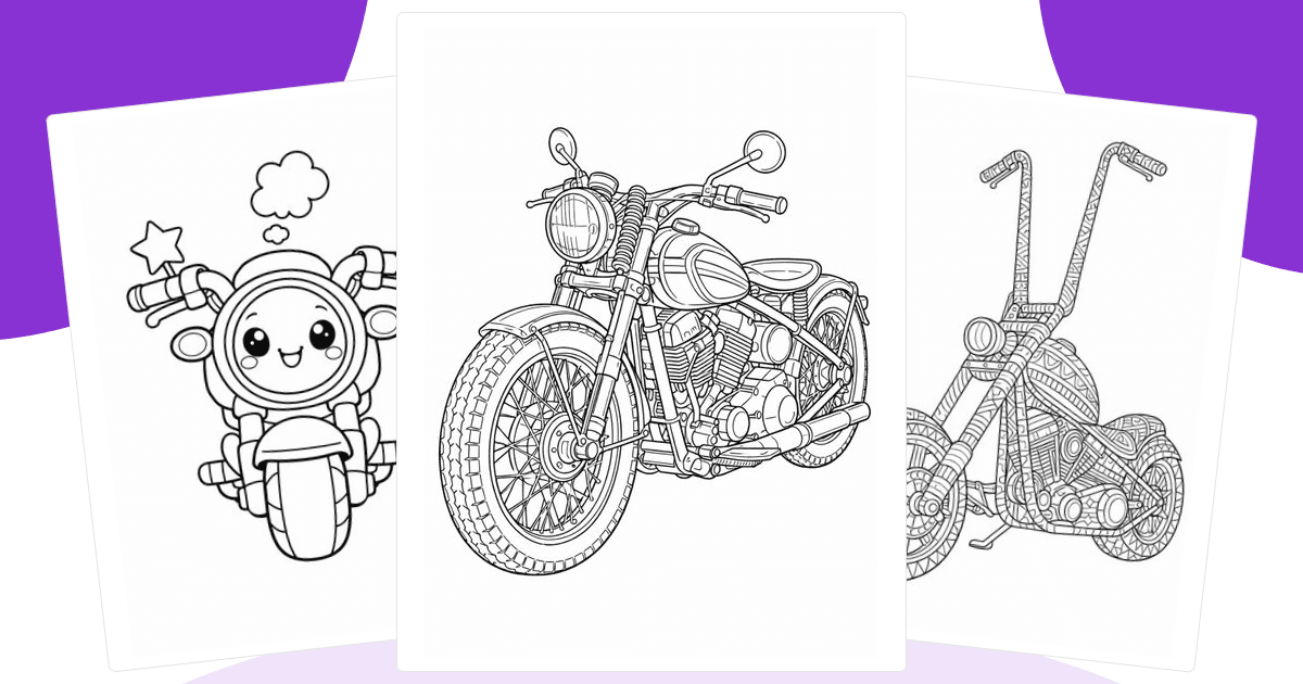 Motorcycle Coloring Pages