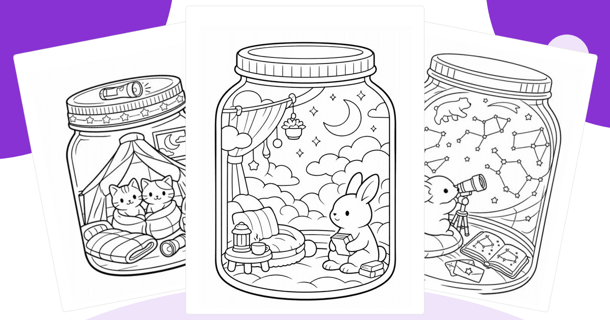 Cozy Jar Coloring Pages — free printable collection from Colorin AI