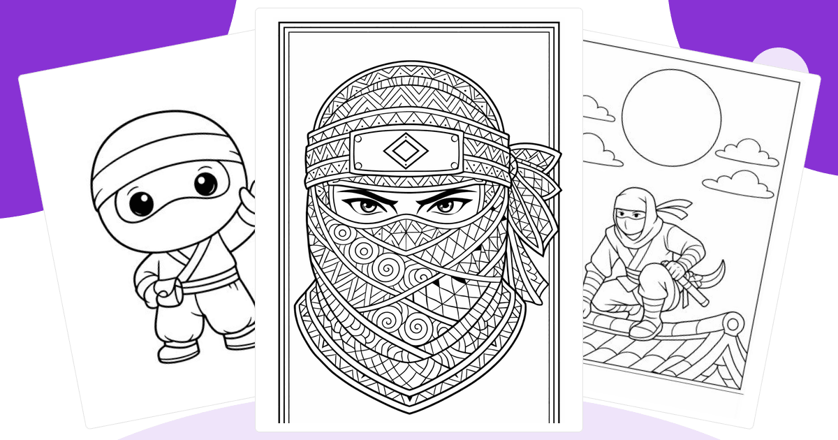Ninja Coloring Pages — free printable collection from Colorin AI