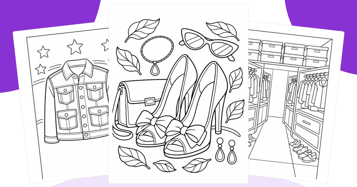 Fashion Coloring Pages — free printable collection from Colorin AI