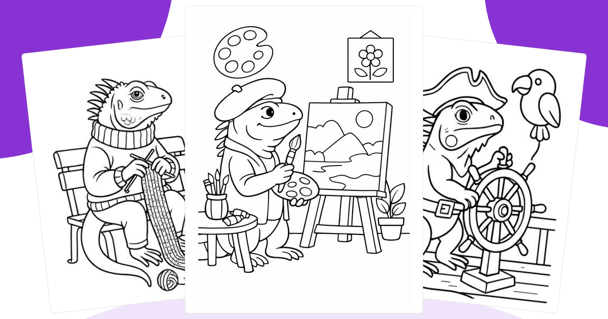 Lizard Coloring Pages — free printable collection from Colorin AI
