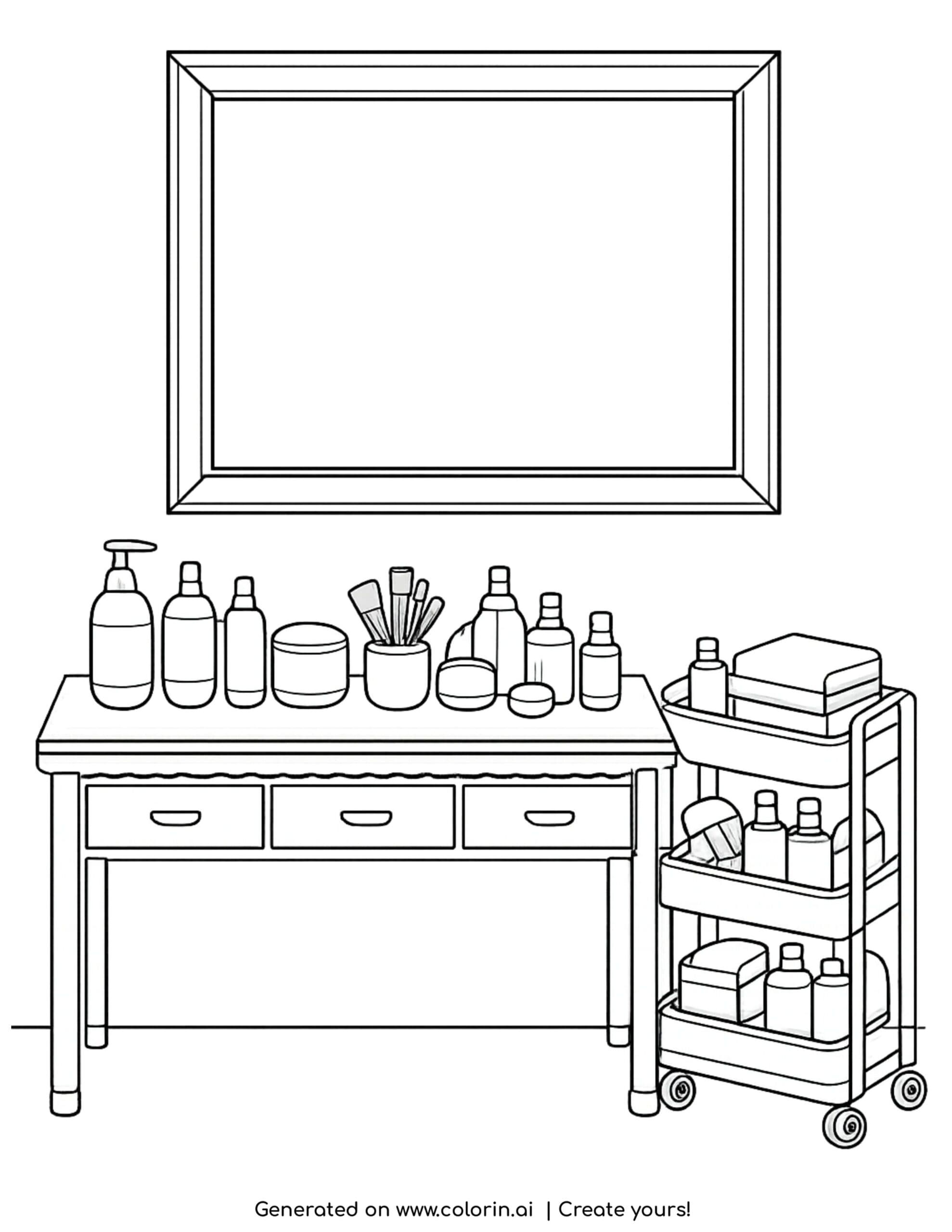 makeup-vanity-with-storage-cart-coloring-page
