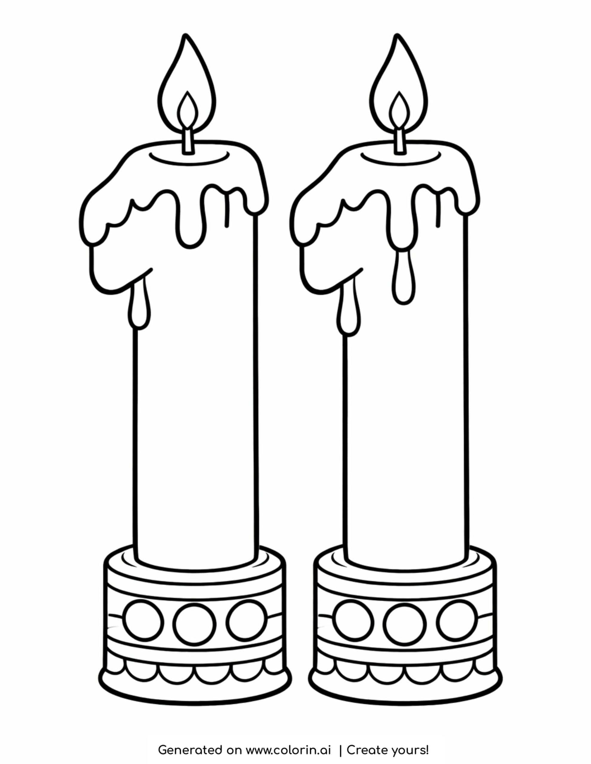 number 11 as dripping candles coloring page with tall candles and melting wax coloring page
